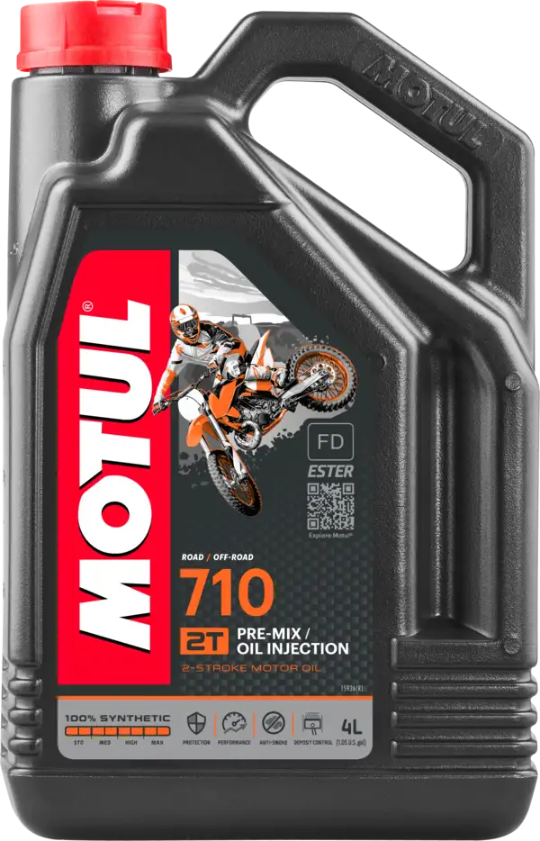 Huile motul 2t 710 4 litres